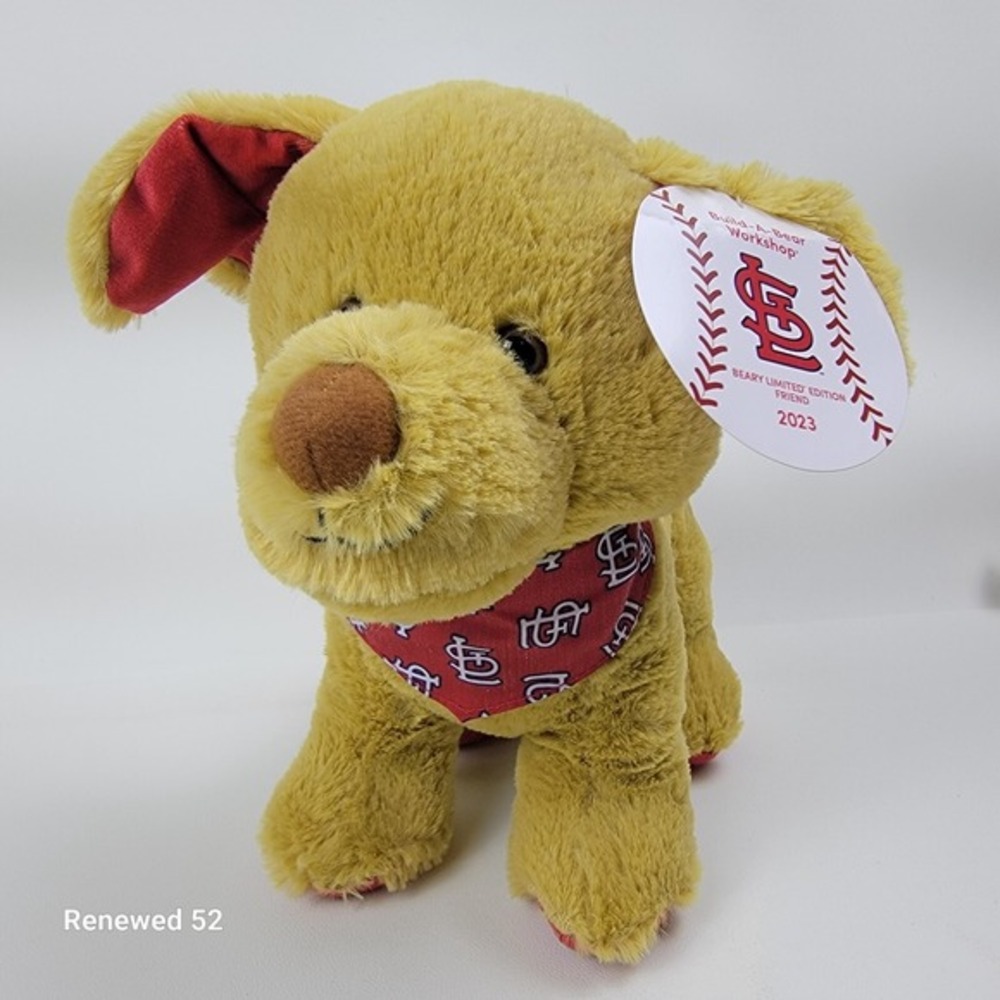 Build-A-Bear St Louis Cardinals Dog Plush 2023 Limited Edition Yellow Puppy
